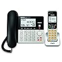 VTech VG208 DECT 6.0 Corded/Cordless Phone for Home with Answering Machine, Call Blocking, Caller ID, Large Backlit Display, Duplex Speakerphone