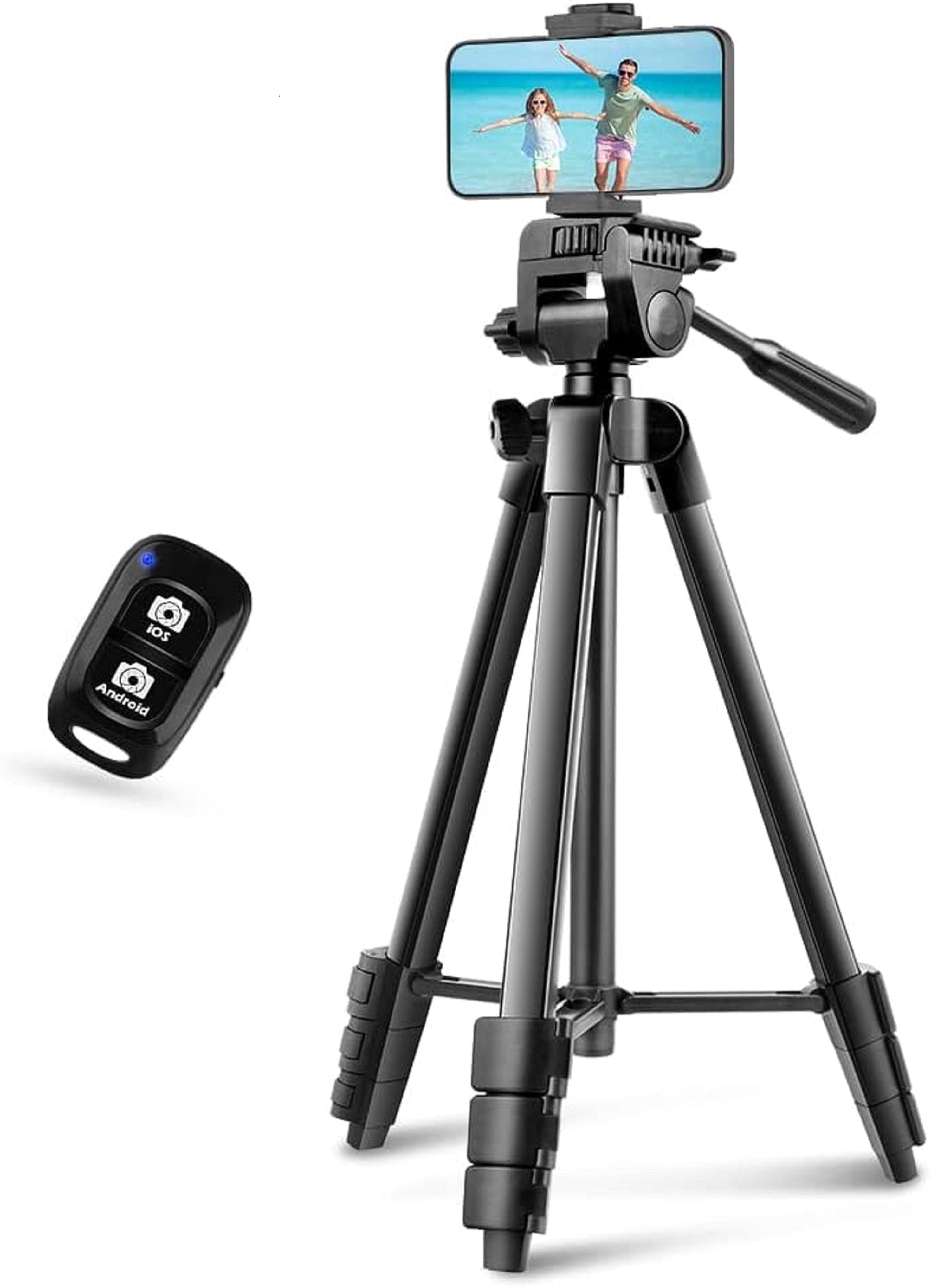 UBeesize 54'' Camera Tripod, Phone Tripods for iPhone with Bag, Travel Tripode Stand with Remote Compatible with iPhone 17/1615/14/13/12/11, Android