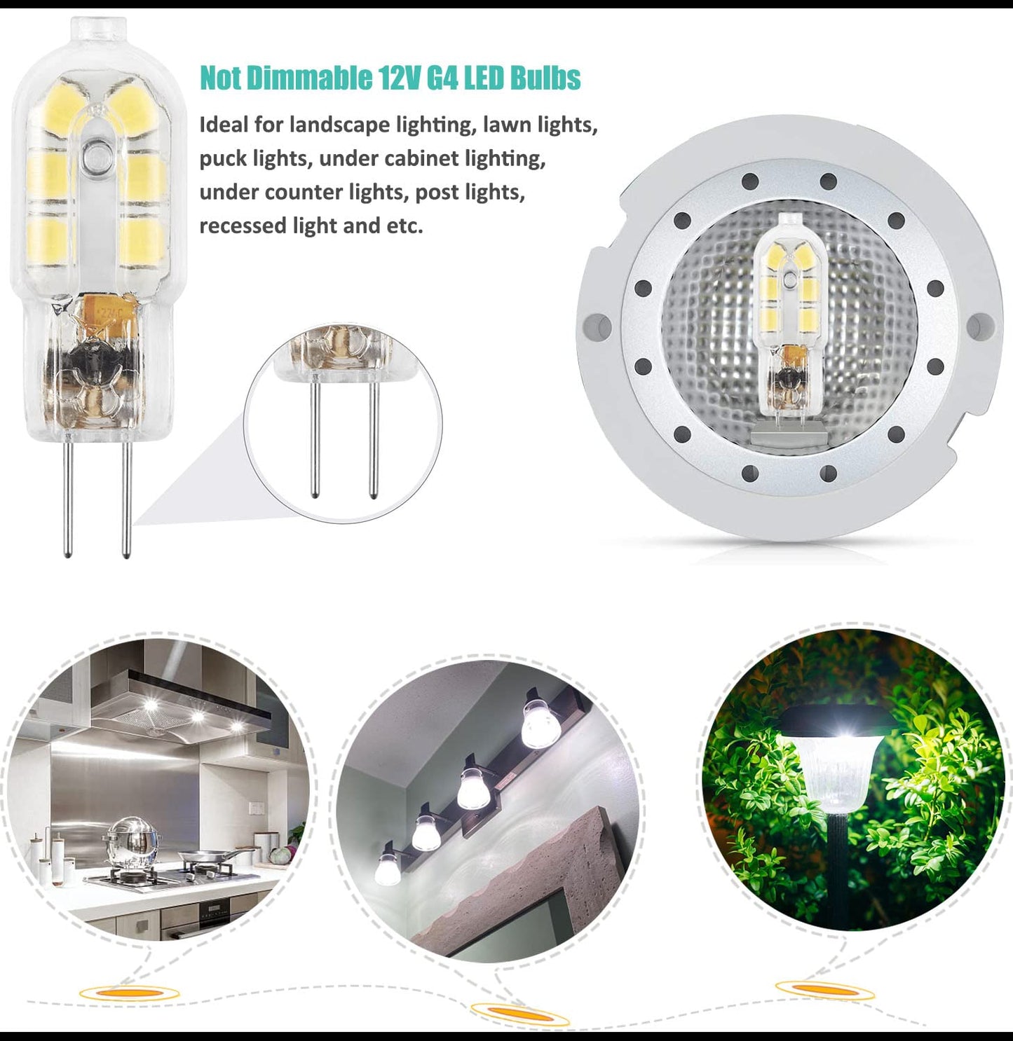 Amazing power G4 LED Bulb, 12V Bi Pin, 20W Light Bulb Equivalent 6000K