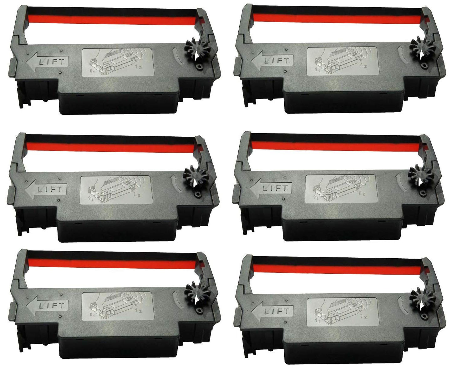 ERC-30 34 38 Ribbon Ink Cartridge Receipt Printer Black and Red, ERC30 Compatible with Epson Printer SNBC BTP-M280, BTP-M280A, BTP-M280B, BTP-M280D