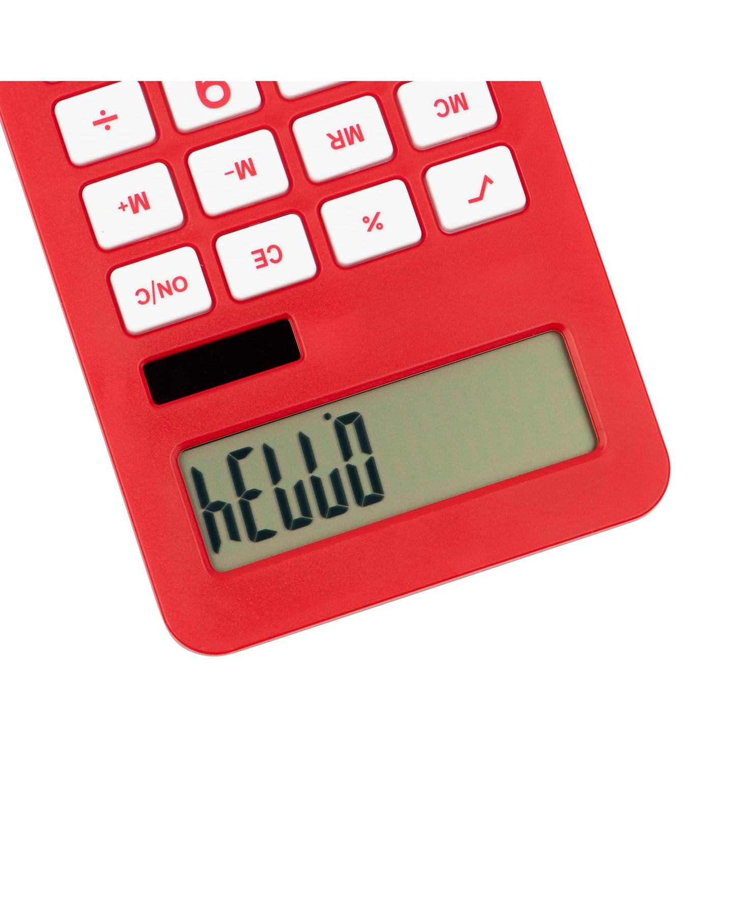 JAM PAPER Desktop Calculator - 10 Digit LCD Display - 3 3/4 x 6 3/4 Inches - Red - Sold Individually