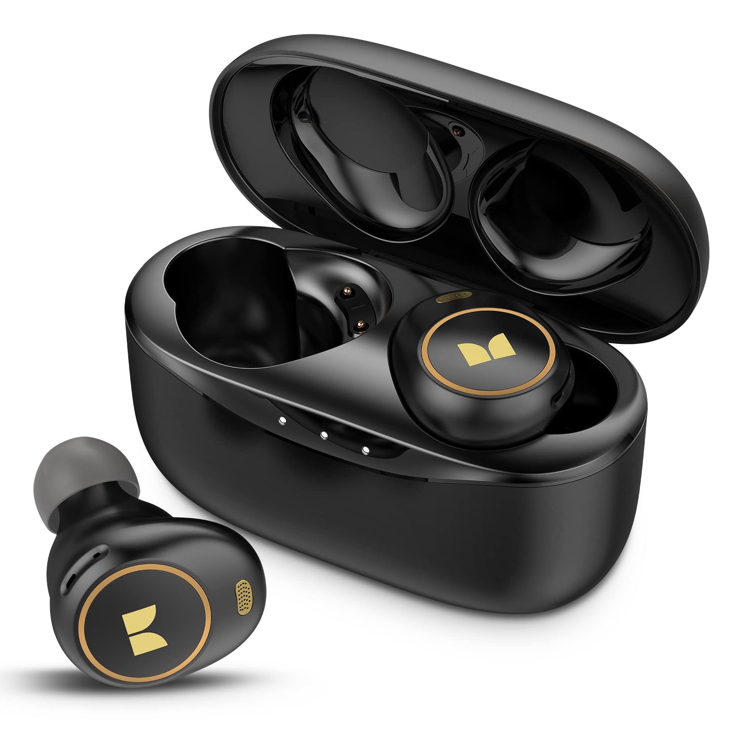 Monster Wireless Earbuds, Bluetooth 5.3 in-Ear Headphones with Touch Control and Charging Case, 32H Playtime, USB-C Charging Case, Built-in Mic