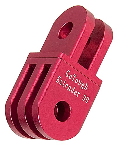 Fotodiox GoTough Red 90 Degree Extender Arm - Metal Extension Arm with 90 Degree Turn Compatible with GoPro HERO3, HERO3+, HERO4, HERO5, HERO6, HERO7