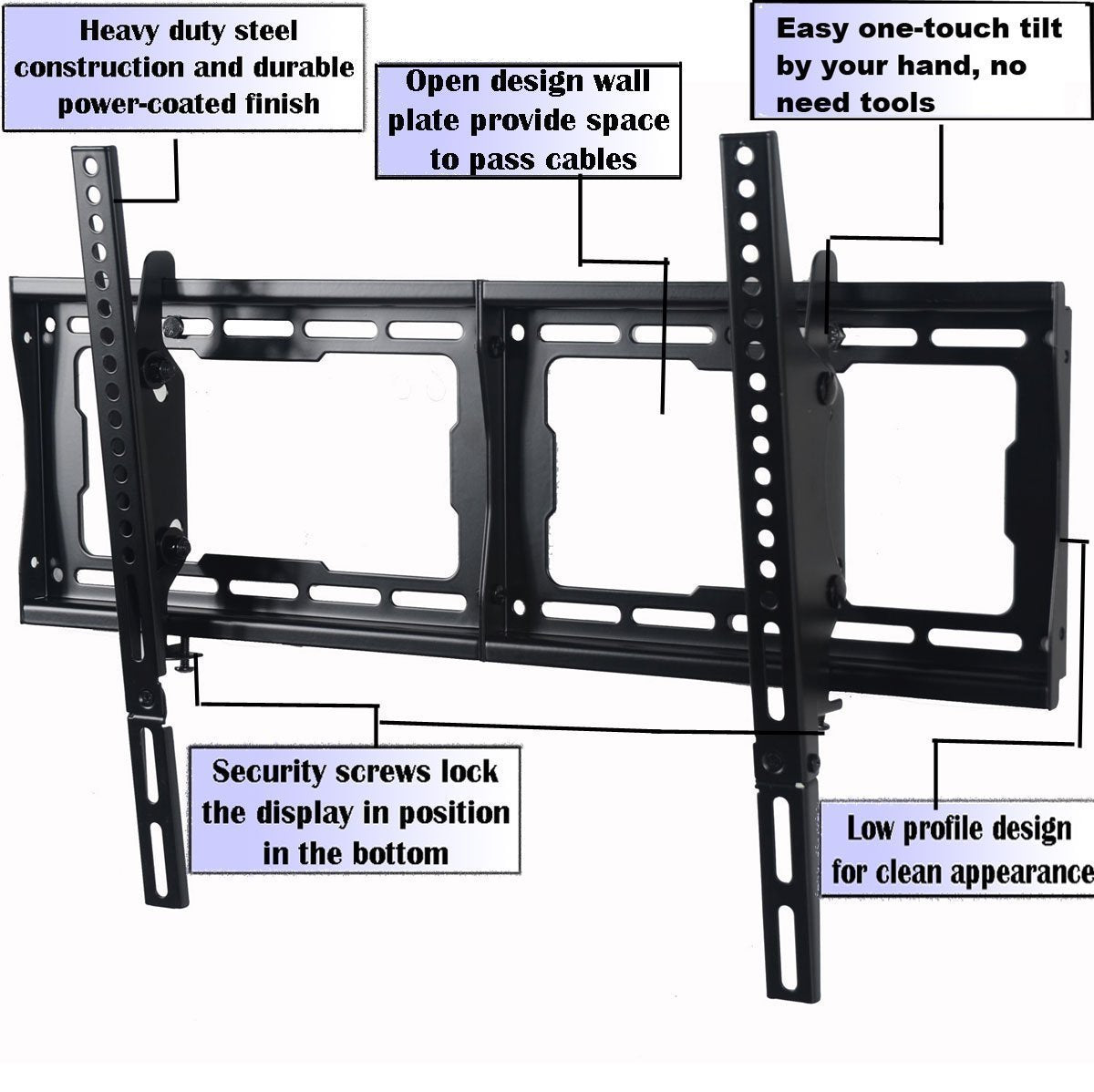 VideoSecu Tilting TV Wall Mounts for Sanyo 32" 37" 42" 48" 50" 65" Plasma LCD LED TV FVD48P4 DP50E44 DP32746 DP32647 DP32648 DP32649 DP37647 DP42740