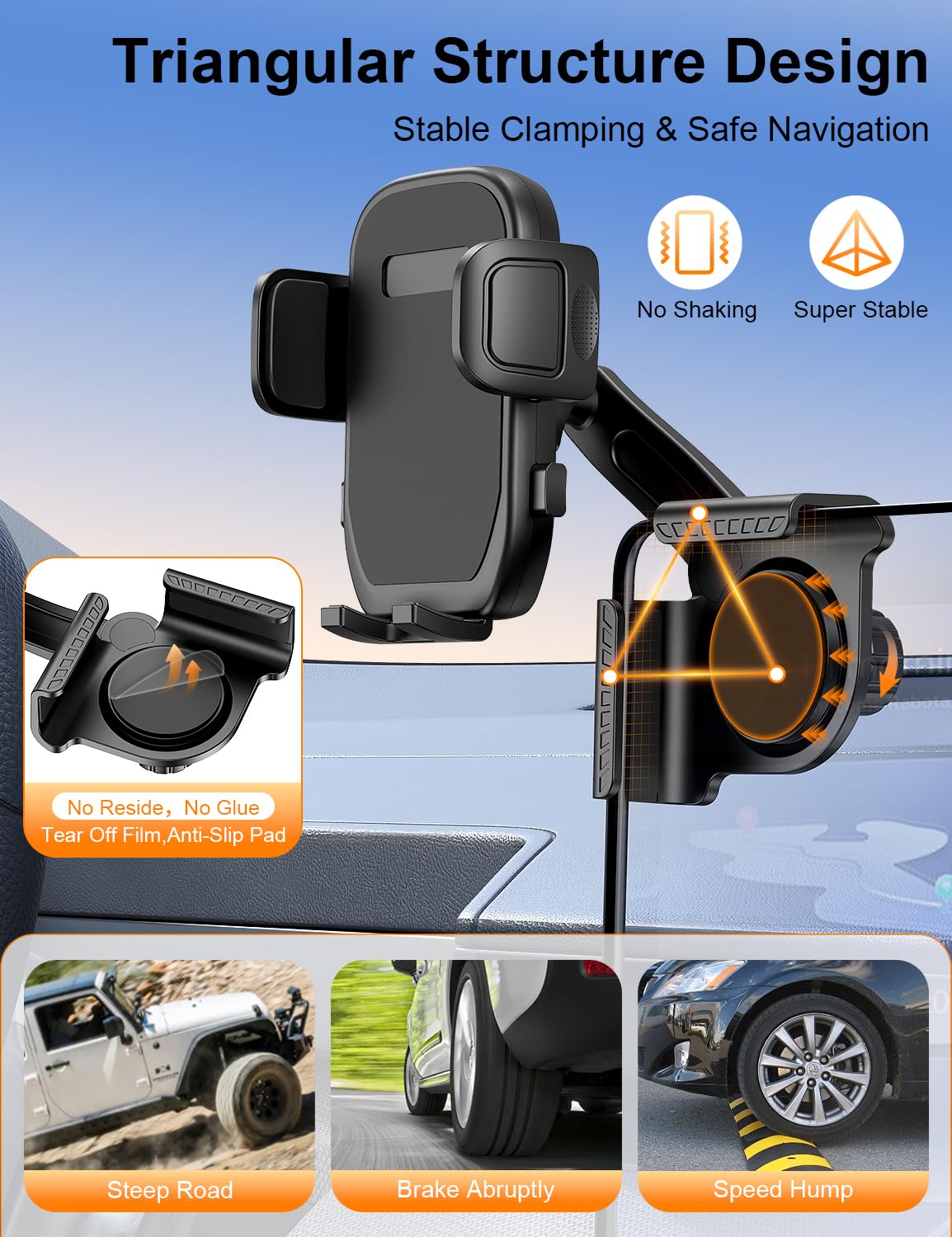 bokilino Tesla Phone Mount, 360° Adjustable Universal Tesla Model Y Accessories, Phone Holders for Your car for Tesla Model 3/Y/S/X/Cybertruck Screen