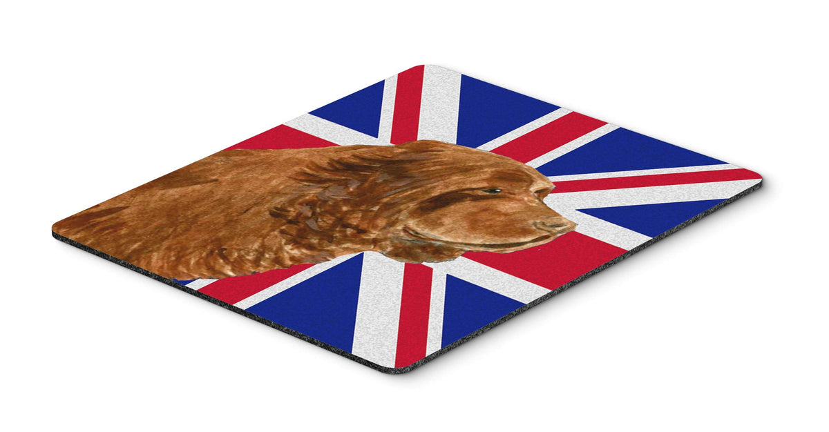 Caroline's Treasures SS4952MP Sussex Spaniel with English Union Jack British Flag Mouse Pad, Hot Pad or Trivet for Home Office Gaming Working