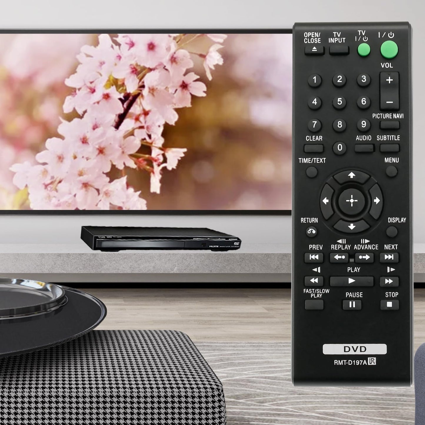 AIDITIYMI RMT-D197A RMTD197A Replaced Remote Control fit for Sony CD/DVD Player DVP-SR510H DVP-SR210P DVP-SR510 DVP-SR210 DVPSR510H DVPSR210P DVPSR510