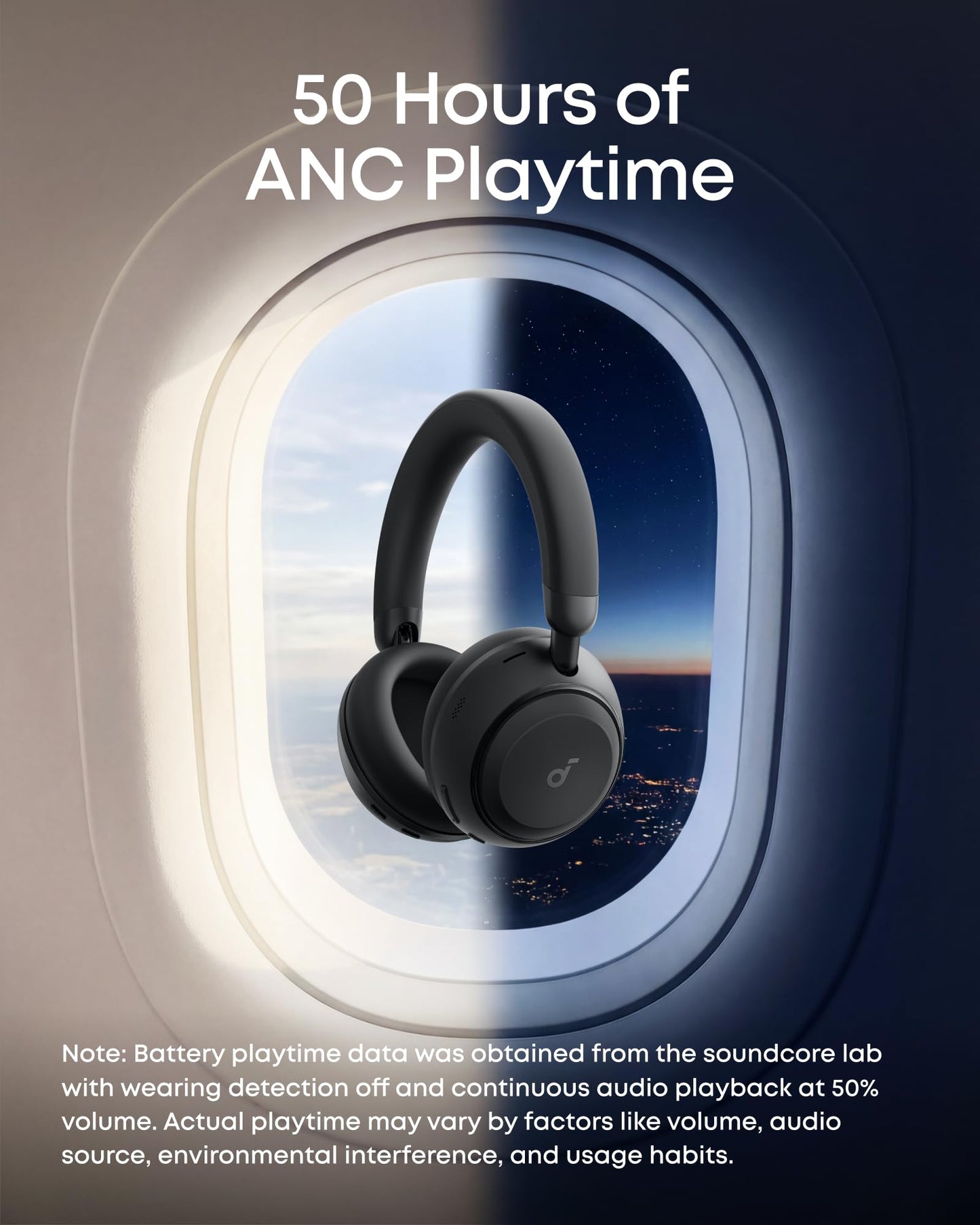 Soundcore Anker Space 2 Bluetooth 6.1 Over-Ear Headphones, Travel-Ready