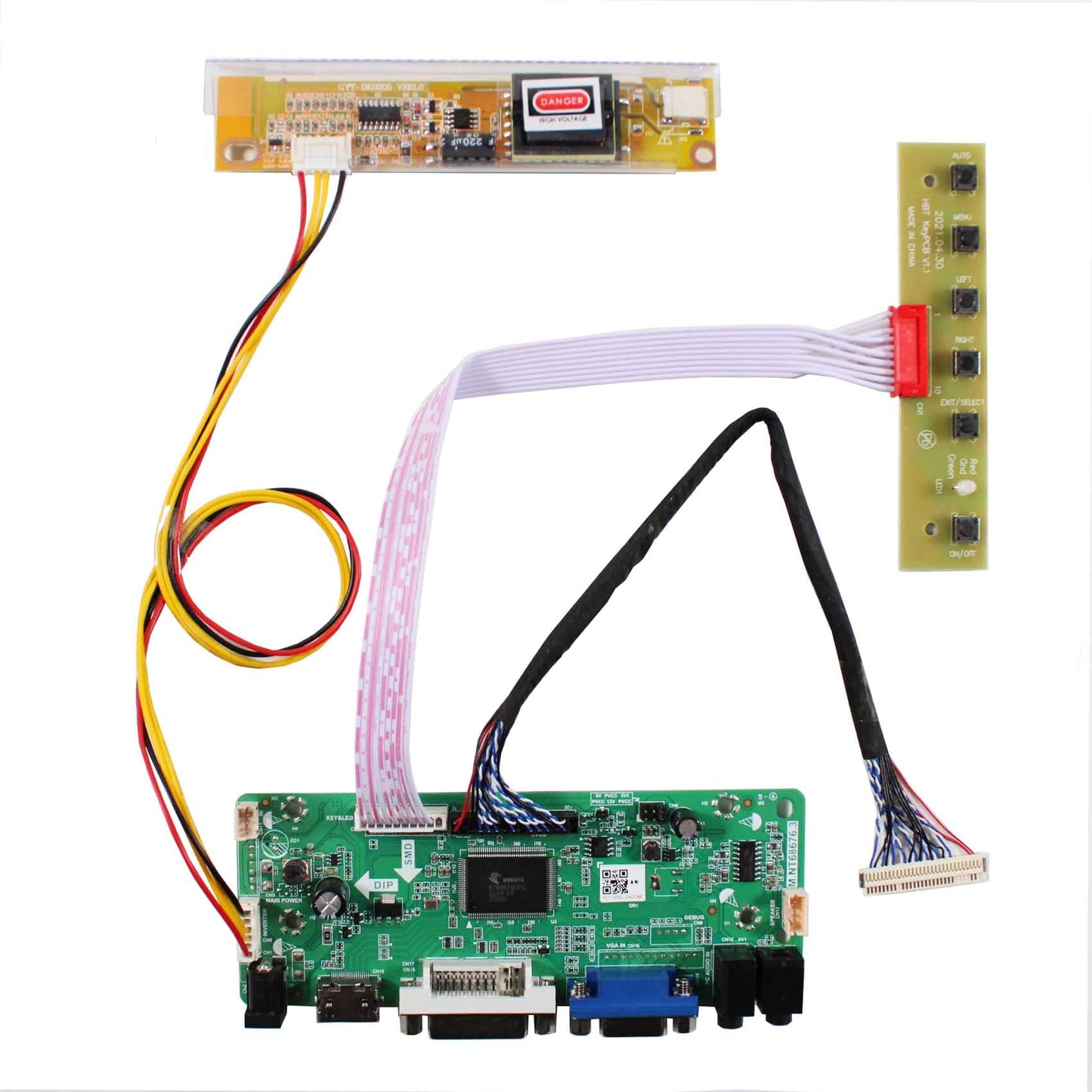 VSDISPLAY VGA DVI Audio LCD Driver Board for 17inch 1920x1200 1CCFL 30Pin LCD Panel LP171WU1 LTN170U1 LTN170U2 LP171WU3 B170UW01 LTN170CT01 LTN170CT05