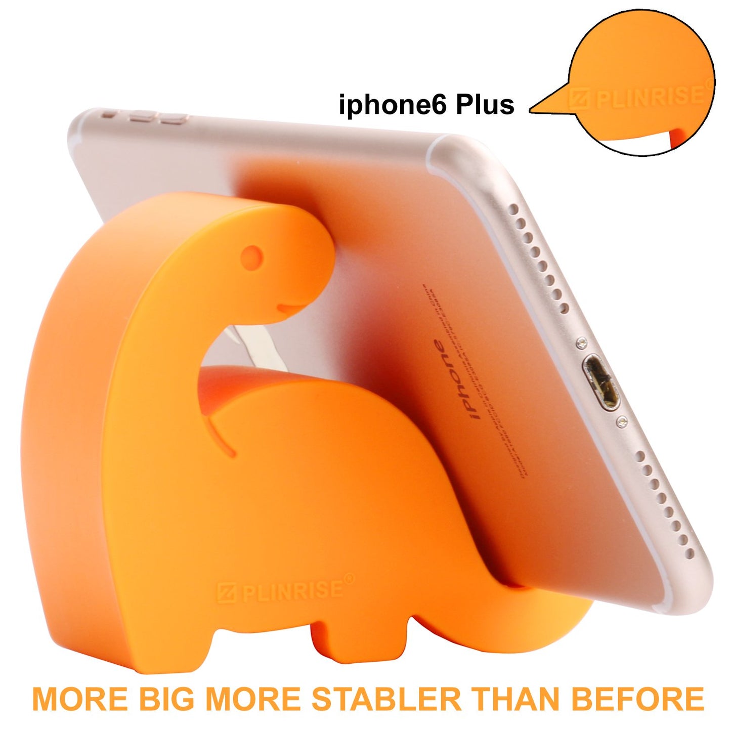 Plinrise Animal Desk Phone Stand, Update Dinosaur Stripe Silicone Office Phone Holder, Creative Phone Ipad Tablet Stand Mounts, Size:1.3" X 3.0" X