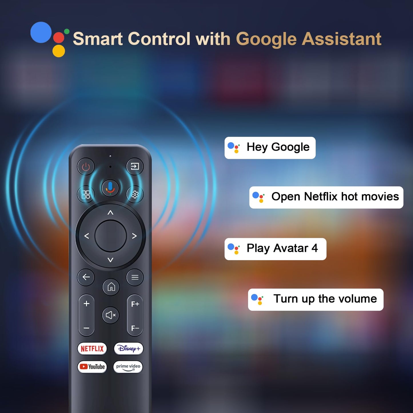 1500 ANSI Projector with WiFi and Bluetooth, Goiaey Smart Portable Projector Compatible with GoogIe TV, Built-in Official Apps, GoogIe Voice, DoIby