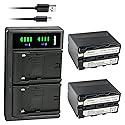 Kastar 2-Pack NP-F970 Battery and LTD2 USB Charger Compatible with Atomos Battery Atomos Shogun Flame, Atomos Shogun Inferno, Atomos Ninja Inferno