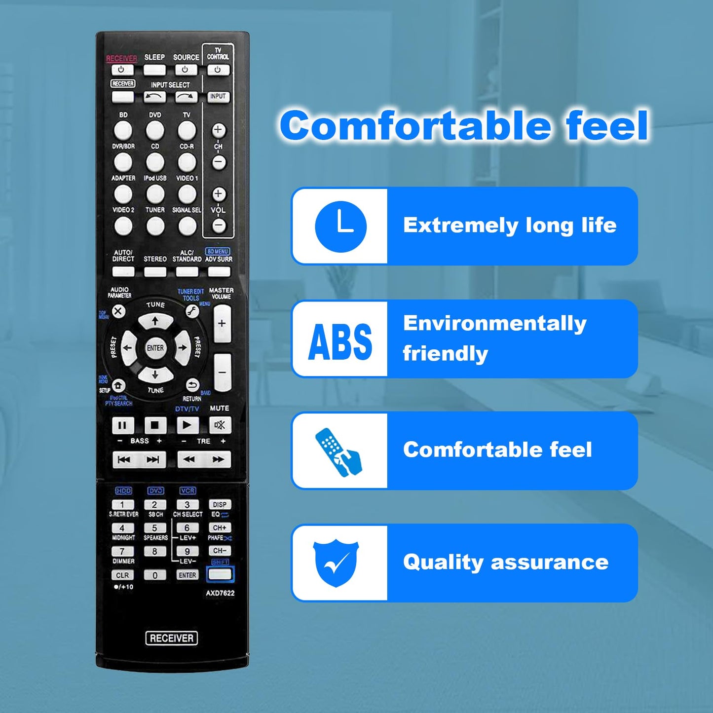New AXD7622 Replace Remote fit for Pioneer AV Receiver AXD7624 AXD7690 AXD7723 AXD7660 AXD7583 VSX-23TXH VSX-921-K VSX-523-K VSX-521 VSX-524 VSX-530