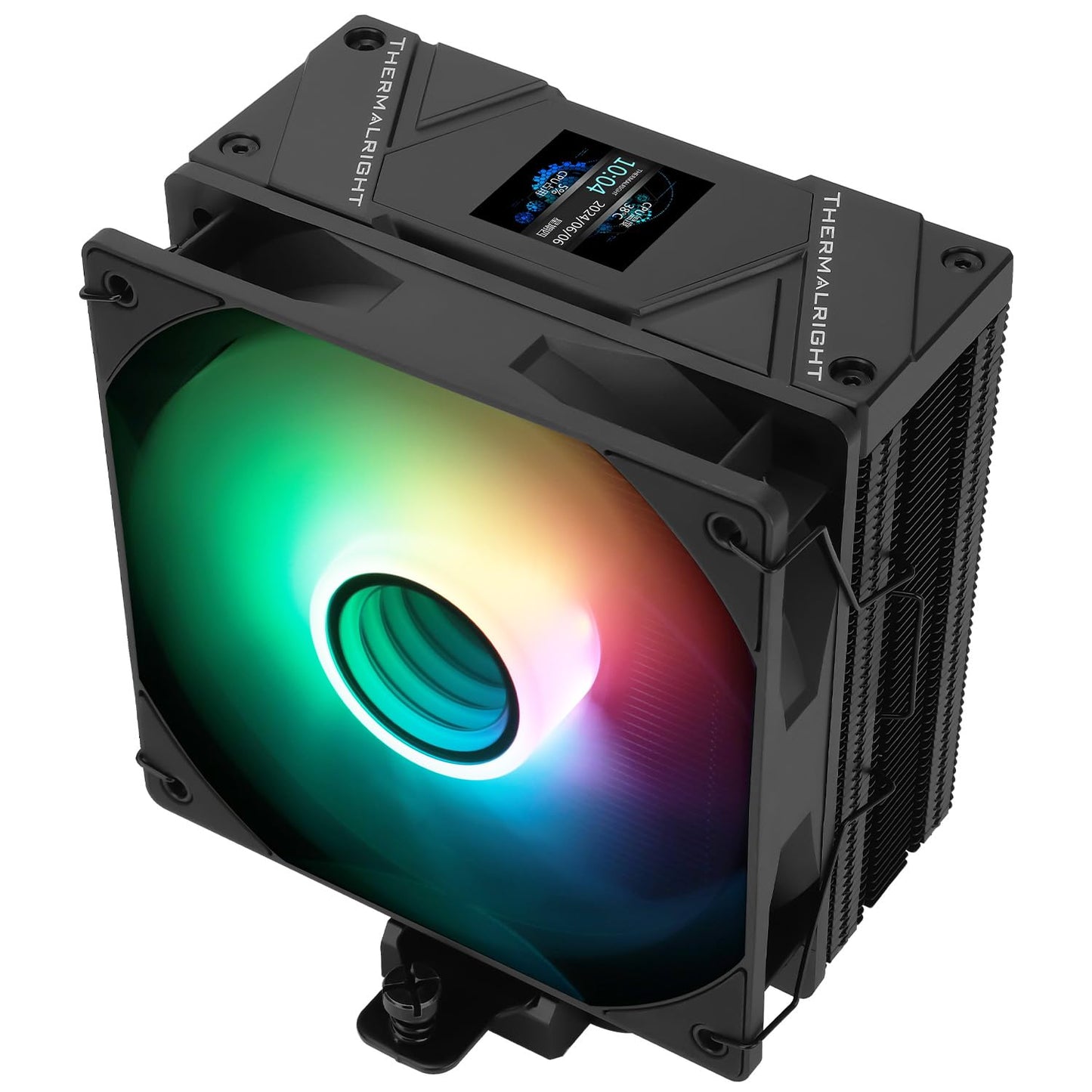 Thermalright Assassin Spirit 120 Vision ARGB Black CPU Cooler with 1.54-inch 240*240 Resolution IPS Display LCD Screen,Computer CPU Air Cooling