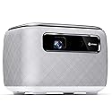 Outdoor-Projector-4k with WiFi and Bluetooth, AI Auto Focus 3D Projector, Smart Home Theater Outdoor Cinema with Rechargeable Battery, DLP Portable
