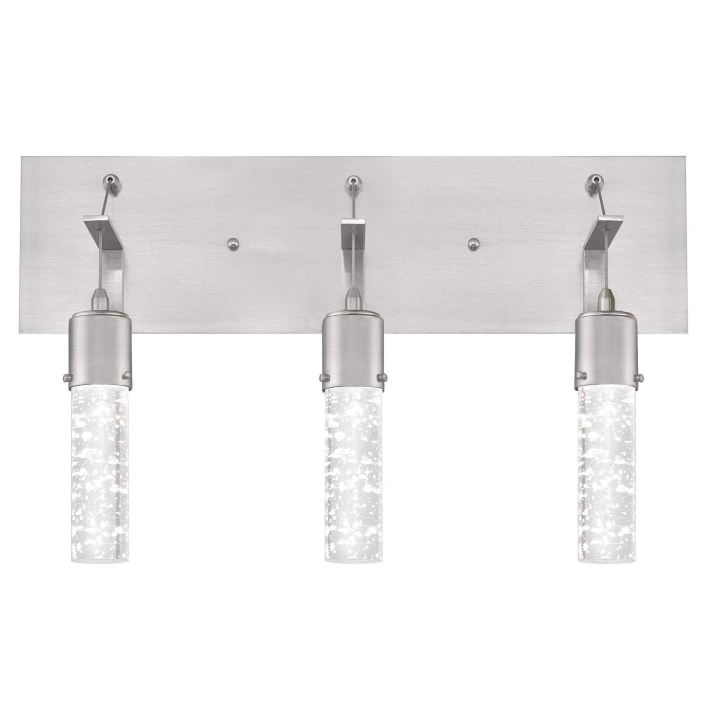 Westinghouse 6372100 Cava Three-Light, 22-Watt LED Indoor Bathroom Vanity Light Fixture, Brushed Nickel Finish with Bubble Glass