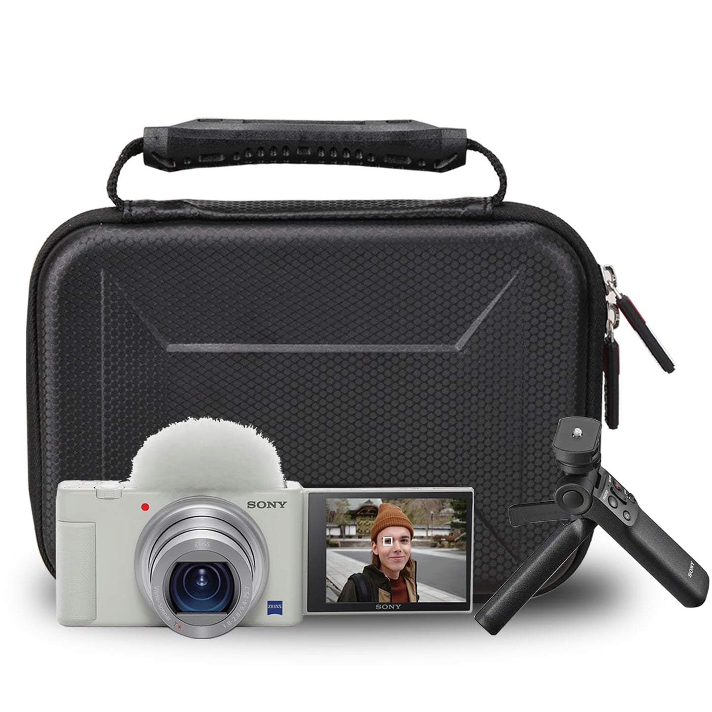 FBLFOBELI EVA Hard Storage Case for Sony ZV-1 / ZV-1F / ZV-1 II Digital Vlog Camera Vlogger Accessory Kit, Shockproof Protective Container Bag