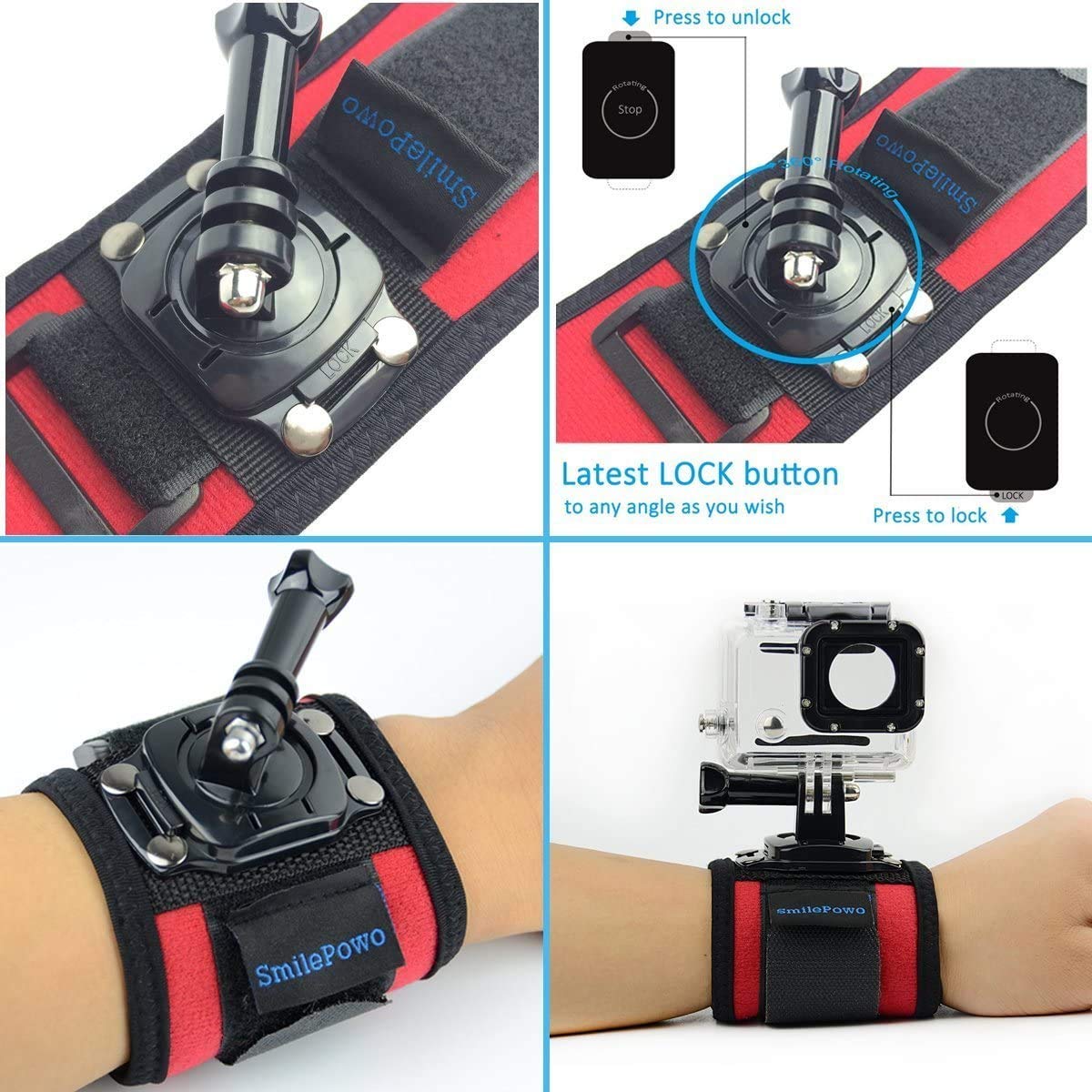 SmilePowo 51-in-1 Action Camera Accessories Kit for GoPro Hero 11 10 9 8 Max 7 6 5 4 3 3+ 2 1 Black GoPro 2018 Session Fusion Silver White Insta360