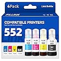 FILLINK 552 Sublimation Ink Compatible for 552 T552 552 Pigment Ink Used with Ecotank Photo ET-8550 ET-8500 ET 8550 ET 8500 Printer Heat Press