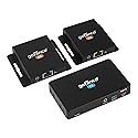 gofanco 1080p 1x2 HDMI Extender Splitter Over CAT6/7 - Dual HDMI Outputs on Each RX, Up to 164ft (50m), HDCP 1.4, PoC, EDID Management, Loopout, IR
