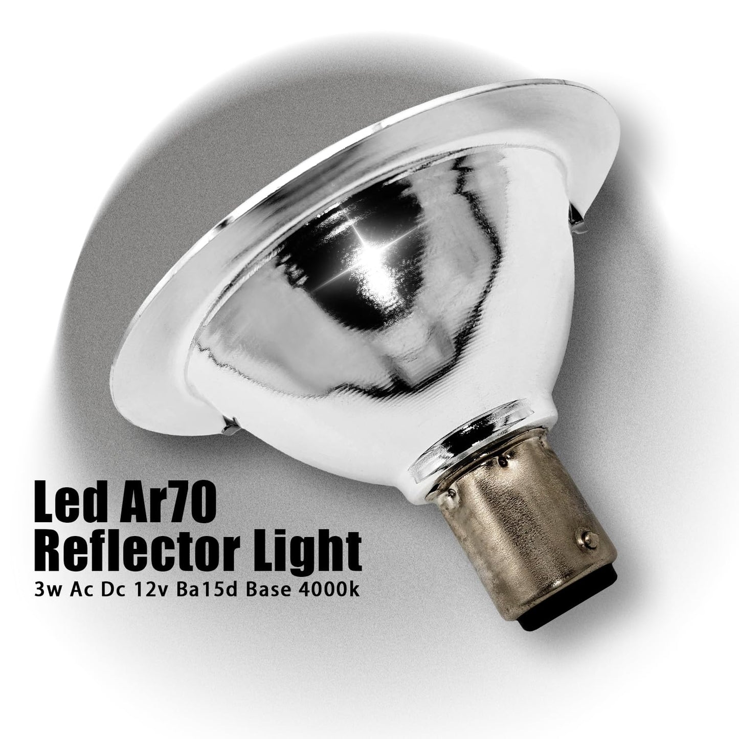QLEE 3w Ac/dc 12v Ba15d Double Contact Bayonet Base Reflector Led Bulb 4000k Neutral White Tracking Light Floodlight for Home Household Commercial