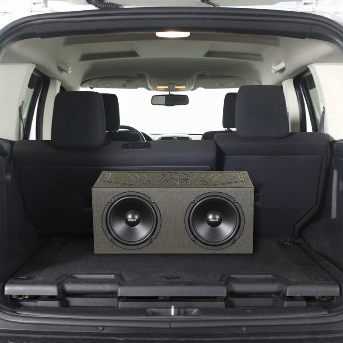 Q Power QBOMB8V Dual 8-Inch Vented Port Subwoofer Box