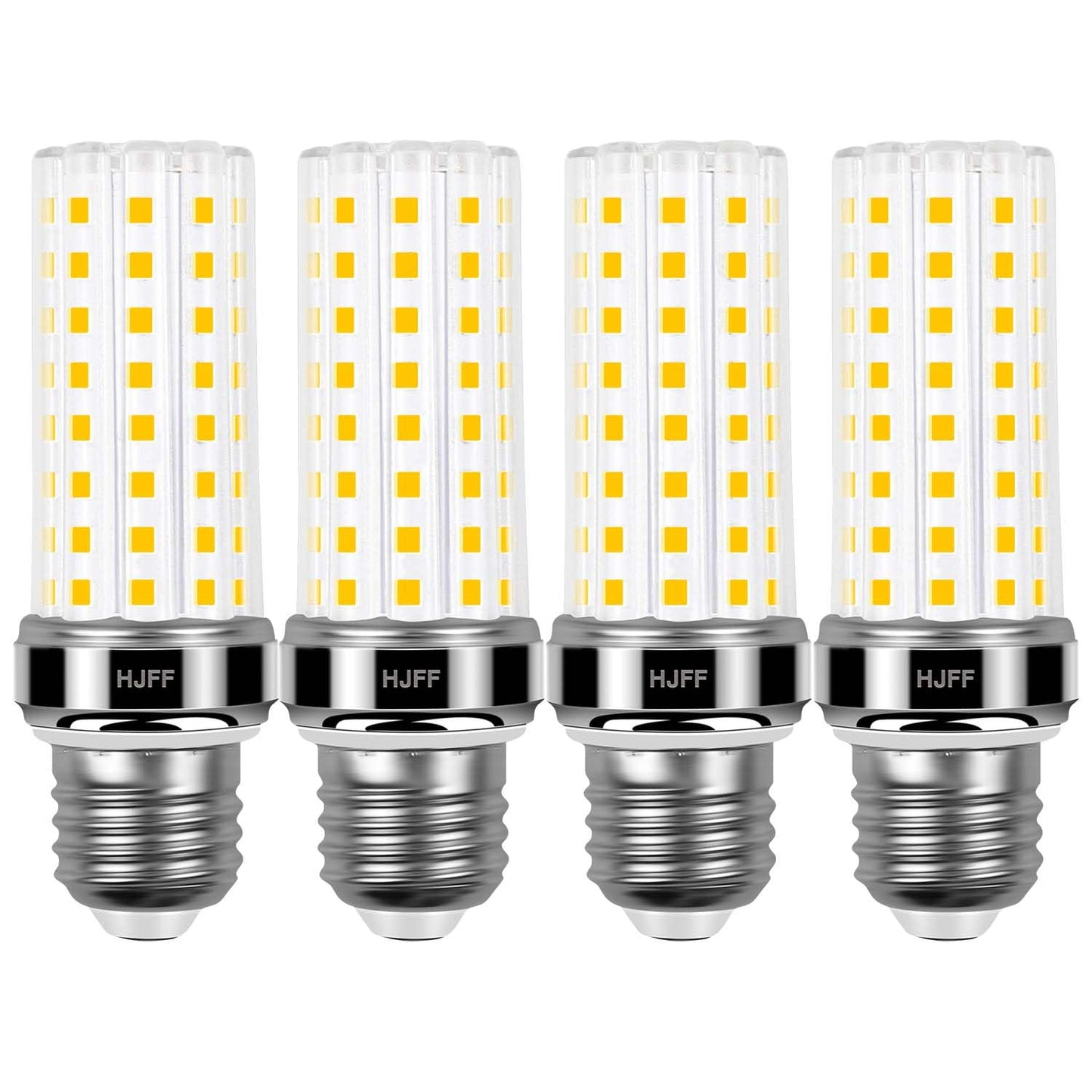 HJFF LED Corn Light Bulb 4pcs 200w Equivalent 2500 Lumen 3000K Cool Daylight White 20W E26/E27 Base Non-dimmable Ceiling Fan Led Light Bulb for Home
