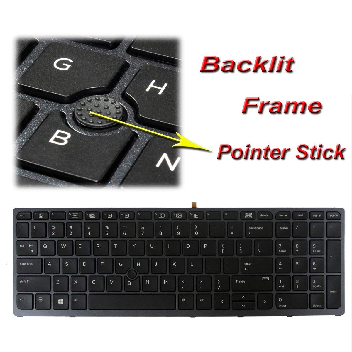 Keyboard Trackpoint Mouse Black Stick Point Cap Pointer for HP Laptop Accessories Nipple (3 Per Lot)