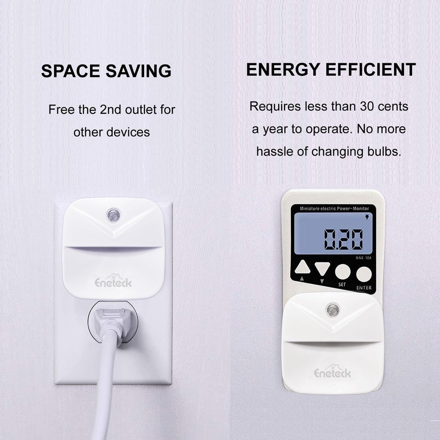 Eneteck LED Night Lights Plug into Wall,Soft Night Light with Dust to Dawn Sensor,Nightlight for Travel,Kitchen,Adults