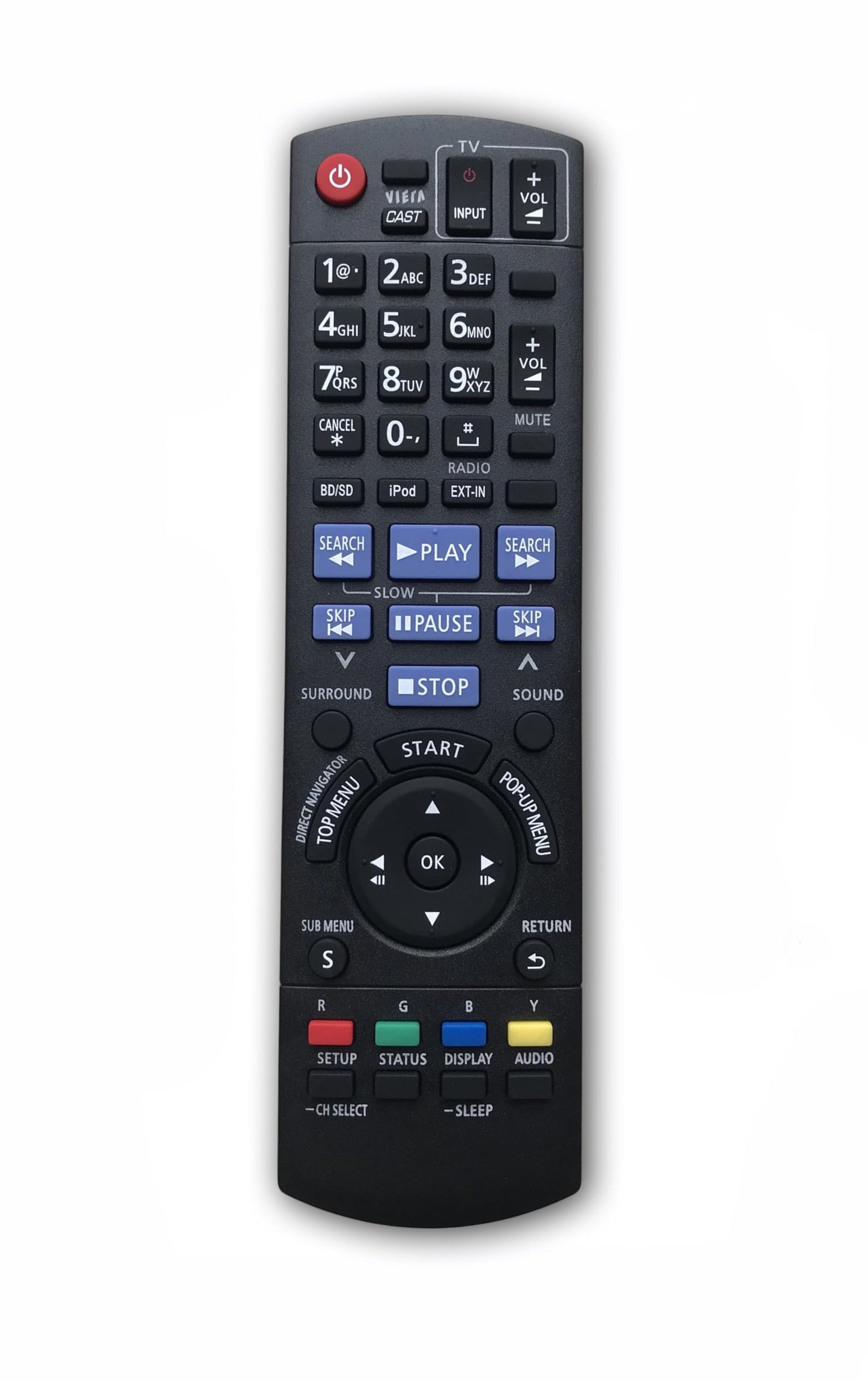 Replacement Remote Control for Panasonic N2QAKB000072 SA-BT200 SC-BT203 SC-BT300 SC-BT303 Blu-Ray Home Theater Systems