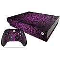 MightySkins Skin Compatible with Microsoft Xbox One X - Purple Style | Protective, Durable, and Unique Vinyl Decal wrap Cover | Easy to Apply, Remove
