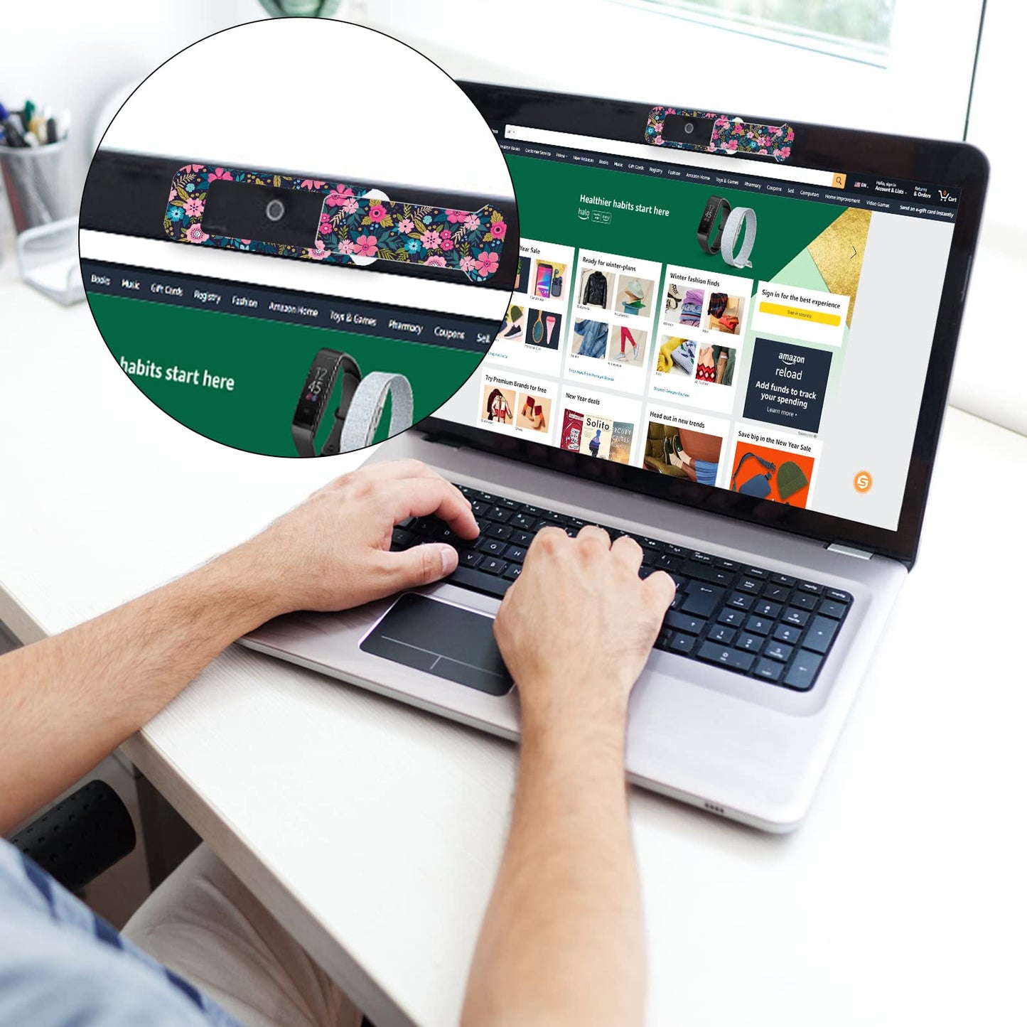Webcam Cover, 3 Pieces, Laptop Camera Cover, Privacy Shielding Capacity is Twice as Big as The Traditional, Suitable for Computer Mobile Phones