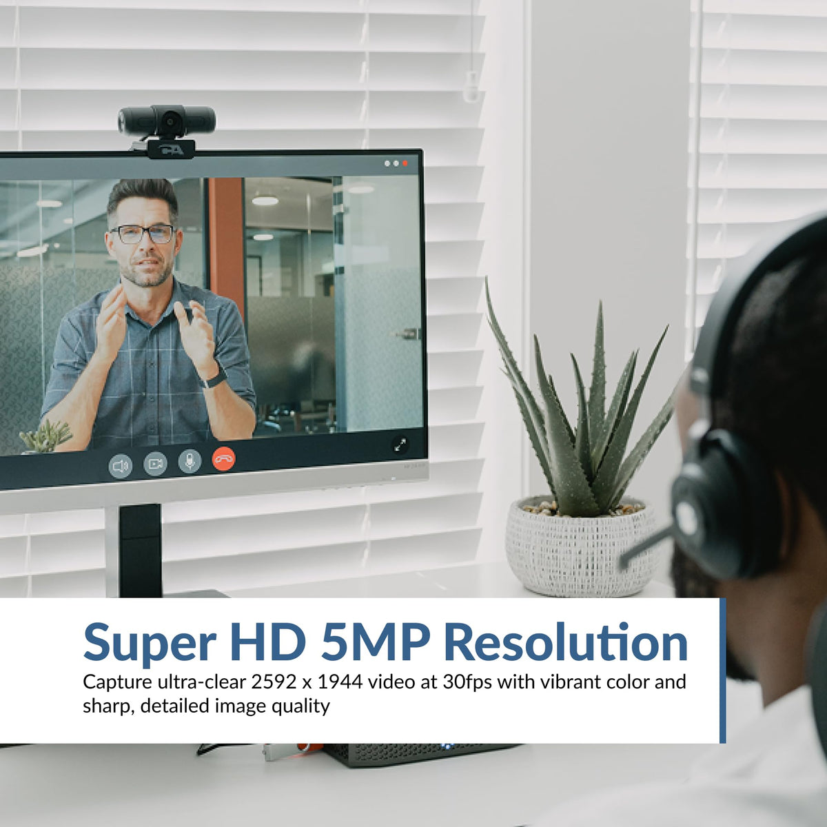 Cyber Acoustics WC-3000 5MP Super HD Webcam