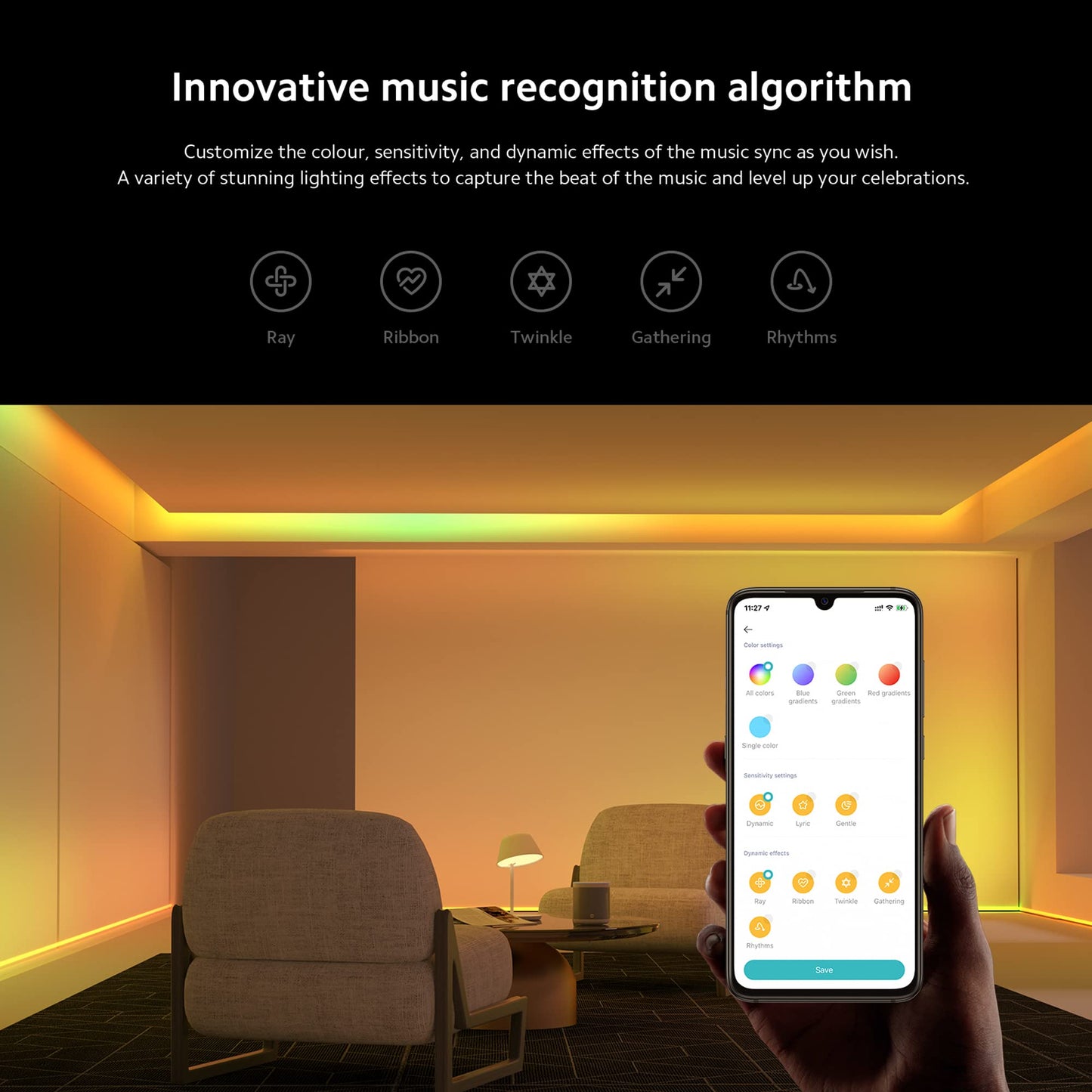 Xiaomi Smart Lightstrip (2m/6.6ft), Compatible with Alexa, Google Assistant, Apple Homekit Home App, WiFi Compatible, Music sync | Dynamic Ambient
