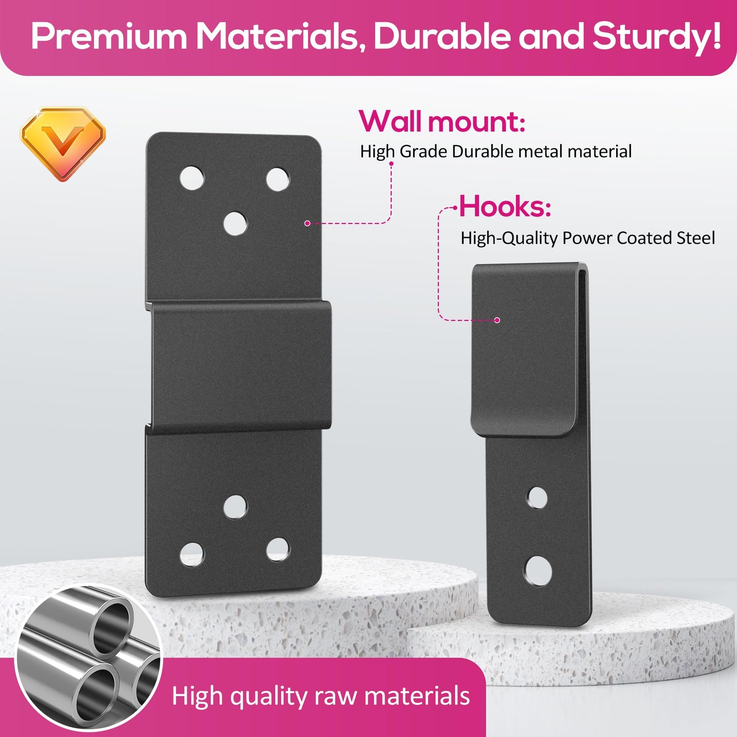 No Stud Ultra Slim Mount - Fits 32-100" TVs, 150lbs Max, LED/LCD Flat Screens & Monitors (Style 1)