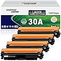 SINOPRINT CF230A 30A Black MFP M227fdw Toner Cartridge 4 Pack Compatible Replacement for HP 30X CF230X for HP Pro M203dw MFP M227fdw M227fdn M203dn