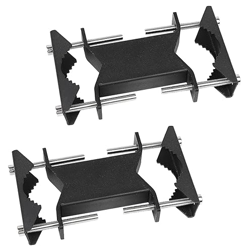 KSWLOR Double Antenna Mast Clamp V Jaw Block Heavy Duty Antenna Mast to Mast Clamp Kits,Deck Patio Umbrella Clamp Pole to Pole Mount Bracket