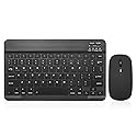 Bluetooth Keyboard and Mouse Combo Rechargeable Portable Wireless Keyboard Mouse Set for Apple iPad iPhone iOS 13 and Above Samsung Tablet Phone