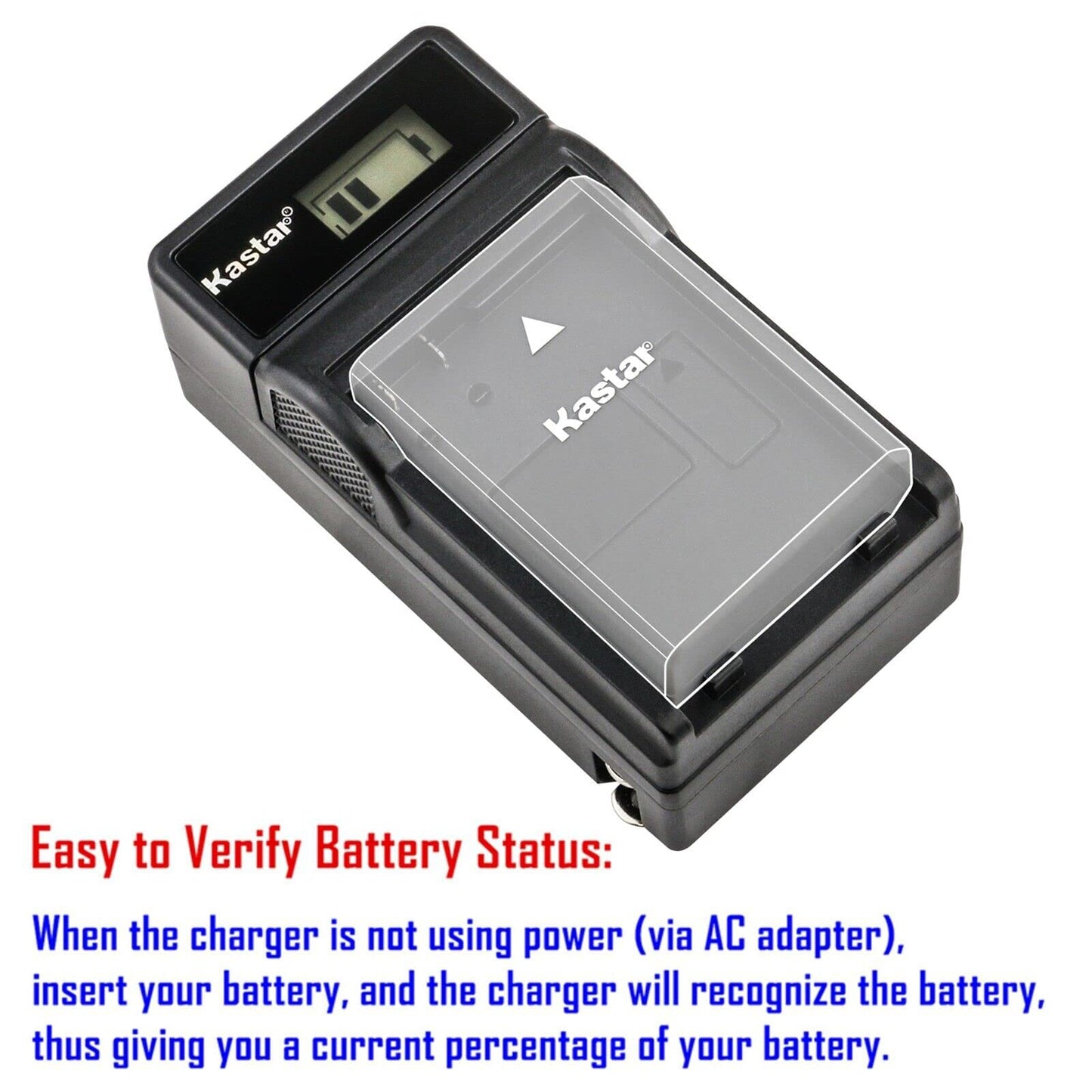 Kastar 3-Pack GB-60 Battery and LCD AC Charger Compatible with GE GB-60 GB60 Battery, GE GE X600 GE General Imaging Power Pro X600 Digital Camera