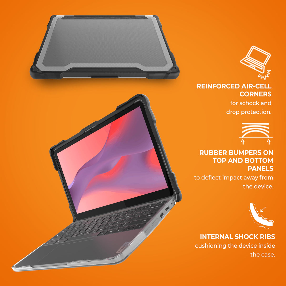 Gumdrop SlimTech Case for Lenovo 500e Gen 4/500w Gen 4/5 Yoga Chromebook