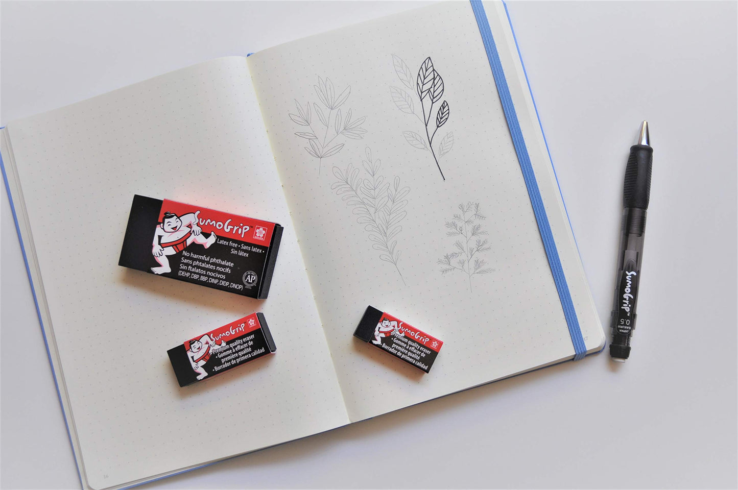 SAKURA 50280 SumoGrip 0.9-mm Pencil with Eraser, Clear