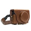MegaGear Ever Ready Protective Leather Camera Case, Bag for Sony Cyber-Shot DSC-WX500 Digital Camera (Dark Brown) (MG600)