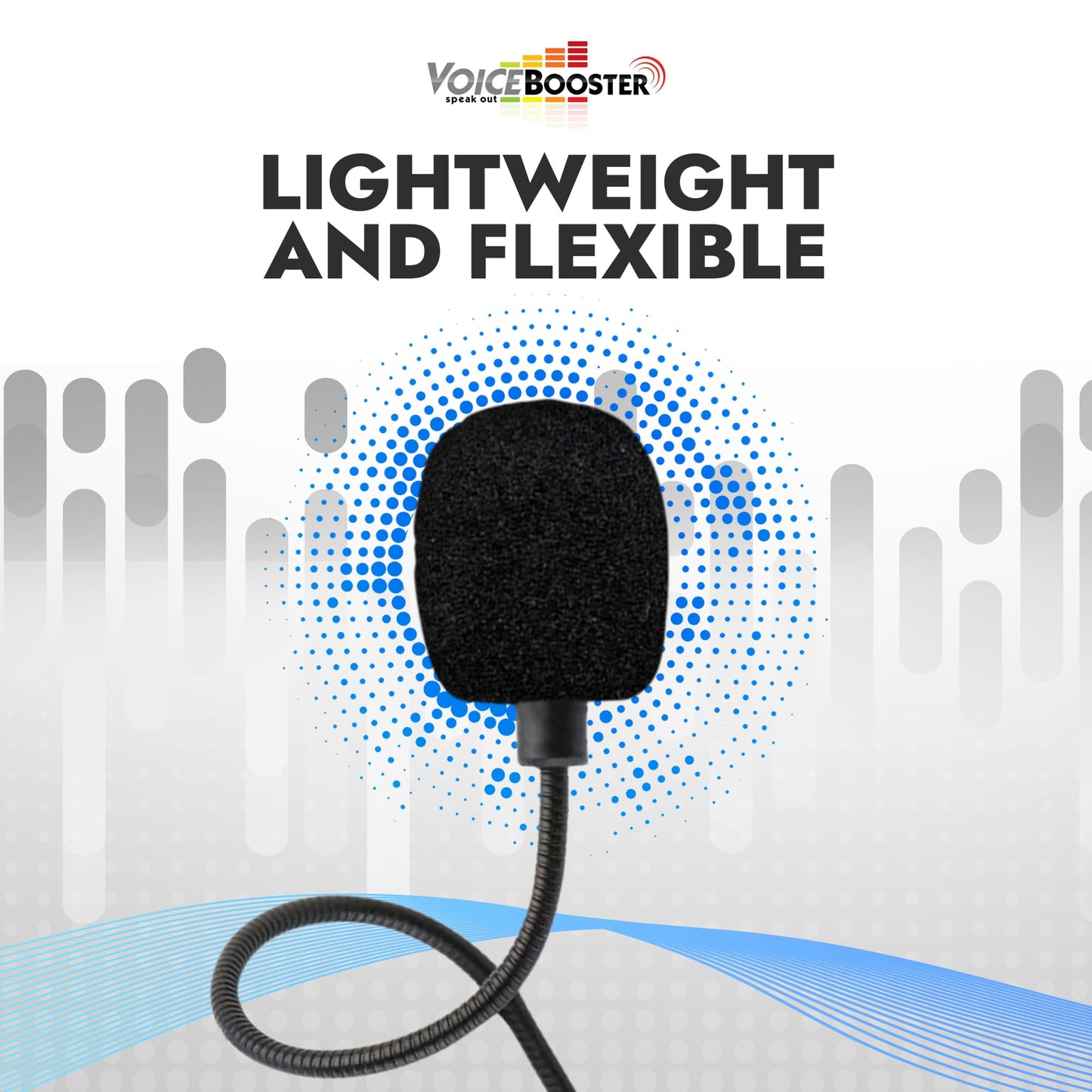 Voicebooster Speak Out Headset Microphone Lightweight Adjustable Boom Mic with Feedback Control - 3.5mm Plug for Voice Amplifiers for Public Speaking