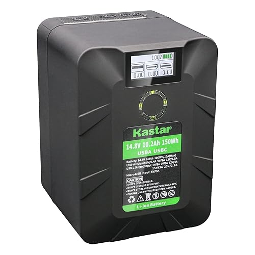 Kastar BP-Y150W V Mount/V Lock Battery 14.8V 10.2Ah / 150Wh Compatible with NEEWER BP-V95, Came-TV MINI-99, AndyCine A-VM-95, Z Cam E2-S6 with OSEE
