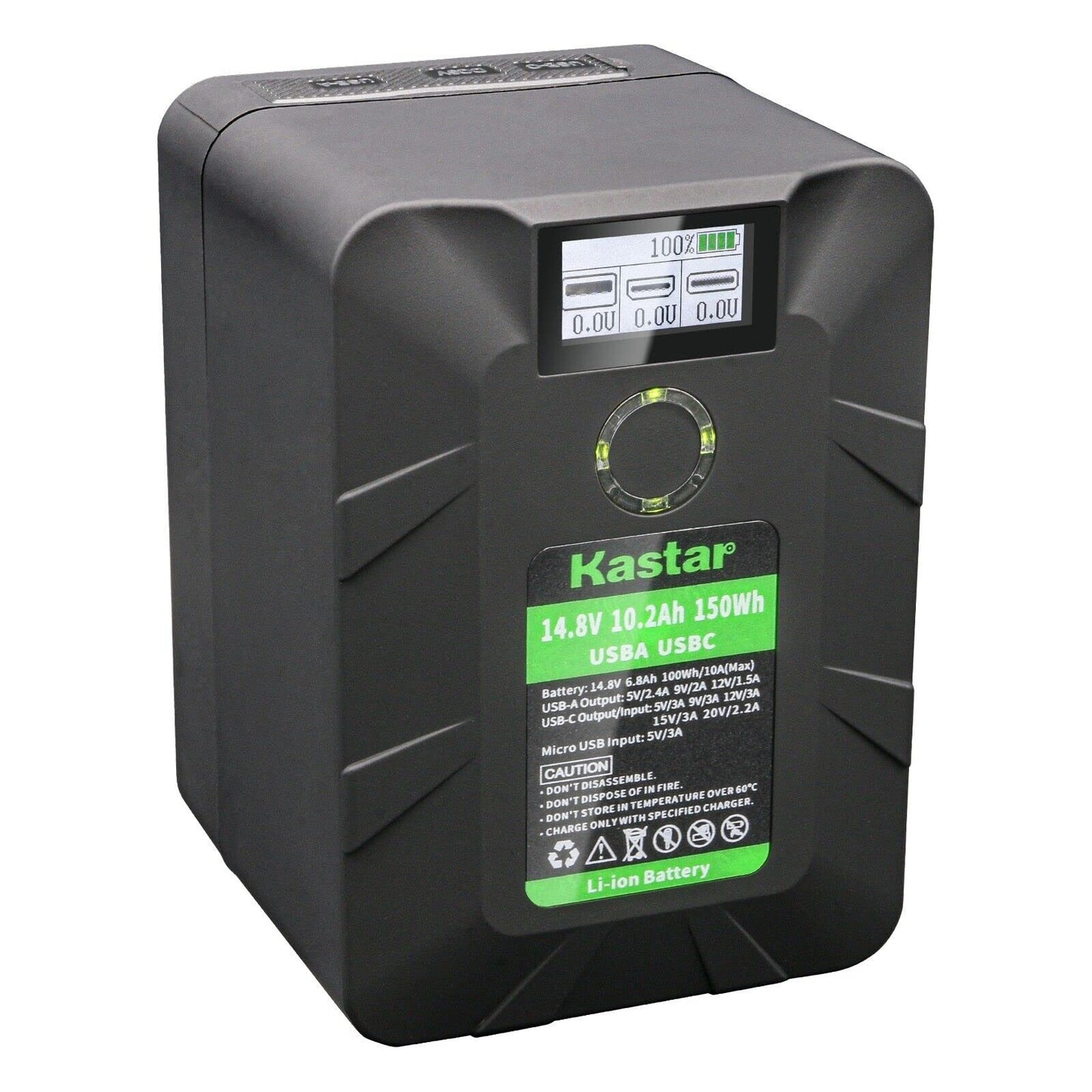 Kastar BP-Y150W V Mount/V Lock Battery 14.8V 10.2Ah / 150Wh Compatible with NEEWER BP-V95, Came-TV MINI-99, AndyCine A-VM-95, Z Cam E2-S6 with OSEE