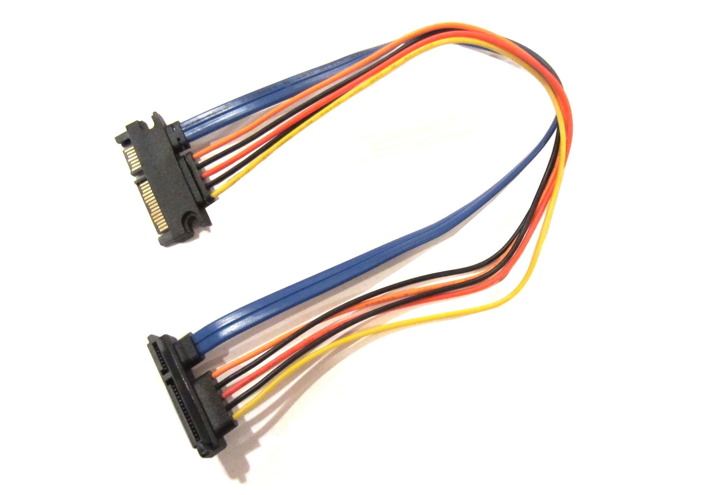 22 Pin SATA Male to Female Left Angle 12 inches