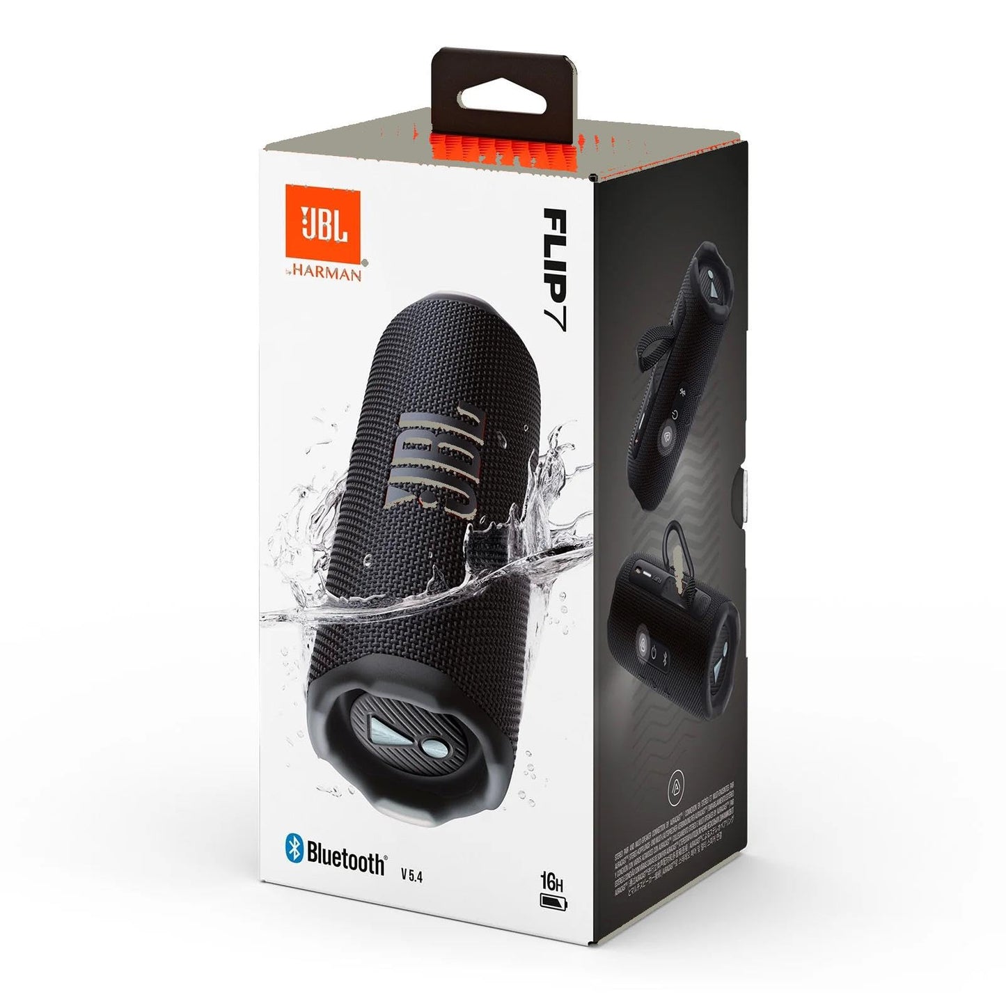 JBL Flip 7 Portable Bluetooth Speaker, IP68 Waterproof, Dustproof, Drop-Proof, PushLock System, AI Sound Boost, 16H Battery, Megen Hardshel Protection