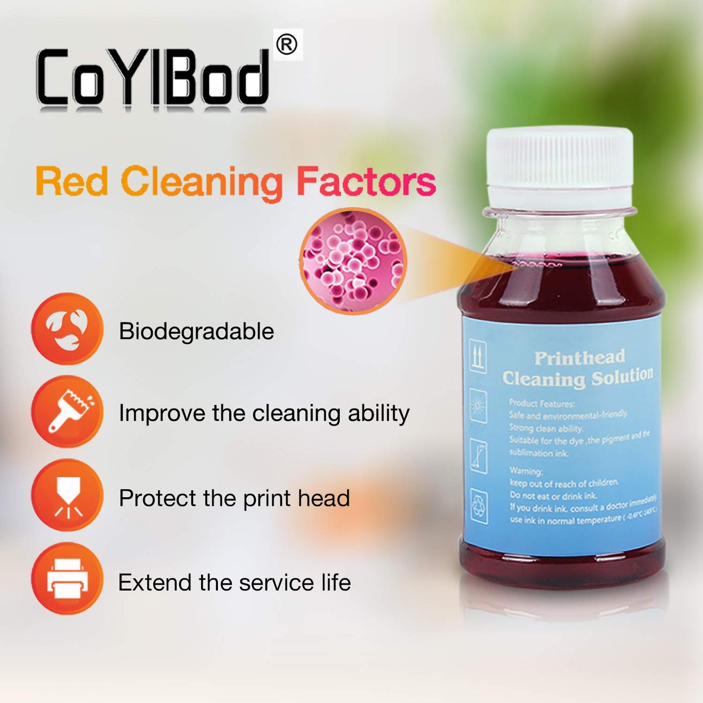 CoYlBod Inkjet Printers Printhead Cleaning kit for Epson Stylus TX410 TX409 TX400 TX300 TX220 TX213 TX210 TX209 TX200-3.4oz 100ml Nozzle Cleaner