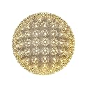 Novelty Lights LED 7.5in 100 Light Starlight Sphere, Warm White, Large Ornament Ball Light, 5ft Hanging Cord with S Hook, 12ft Power Cord
