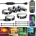 LED Strip Lights 10ft, 6 Pre-cut 1.64ft RGB LED Lights for 43-65 Inch TV, App Control TV LED Backlight with Remote, Music Sync USB Bias Lighting LED